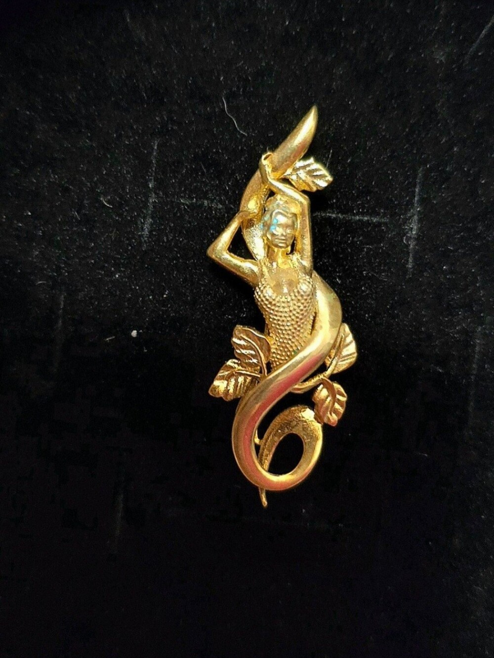 14k Gold Plated Mermaid Pendant